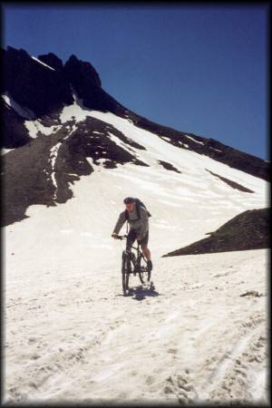 Ralph beim Downhill im Schnee vom Pfunderer Joch - ein unvergeßliches Erlebnis