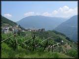 Blick übers Tal zwischen Cembra und Sevignano