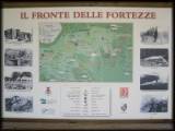 Infotafel zum ehemaligen Frontverlauf am Forte Belvedere