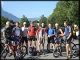 Tourstart in Garmisch bei Kaiserwetter: Lothar, Michael, Ich, Albi, David, Jörg, Matze, David