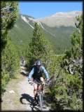 Trail am Ende des Val Mora 