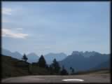 Bergsilhouette vom Passo di Valles betrachtet 