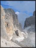 Schöne Aussicht auf den Sfulmini-Gletscher und die Bocca degli Armi