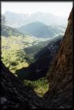 Blick zurück ins Tal vom Pisciadu-Klettersteig