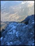 Schöner Tiefblick ins Tal beim Abstieg von der Ehrwalder Sonnenspitze