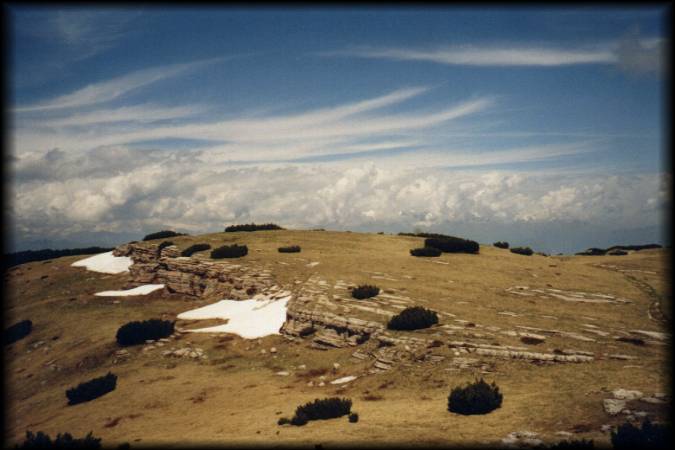 Wunderschönes Panorama kurz unterhalb des Monte Altissimos