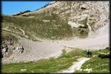 Einige fahrbare Meter auf dem Weg zum Lafatscher Joch