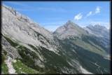 Blick zurück vom Wilde-Bande-Steig zu Lafatscher Joch und Speckkarspitze