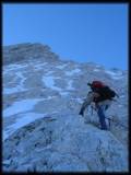Patrick beim Kraxeln gen Alpspitz-Gipfel