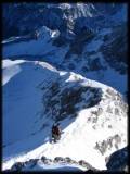 Patrick an einer etwas ausgesetzten Gratpassage im Abstieg über den Alpspitz-Ostgrat