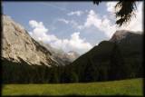 Blick ins Karwendeltal kurz vor dem Karwendelsteg