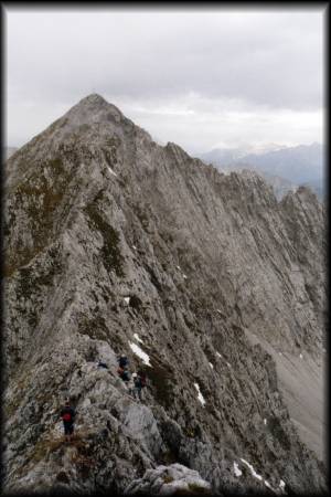 Auch wenn das Wetter hier schon nicht mehr sonderlich schön war, machte es dennoch großen Spaß am Innsbrucker Klettersteig