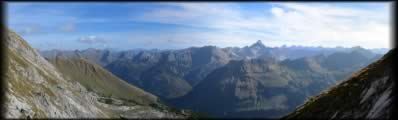 Panoramablick mit Hochvogel vom Hindelanger Klettersteig