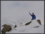 Geschafft: Nach kleiner Kraxelei mit Steigeisen bin ich am Similaungipfel auf 3606 m angekommen