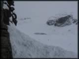 Blick Richtung Zayjoch und zu einem kleinen Gletscherbruch beim Aufstieg zur Wegekreuzung an der Tschenglser Hochwand