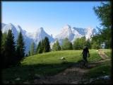 Robert auf dem Trail von der Citta di Carpi-Hütte gen Col di Varda